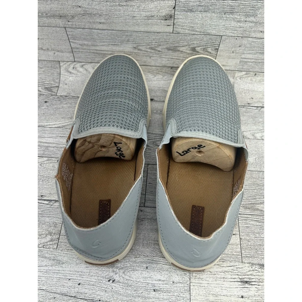OluKai Pehuea Slip On Shoes Light Blue Mesh Women US W9.5 EUR‎ 39.5
